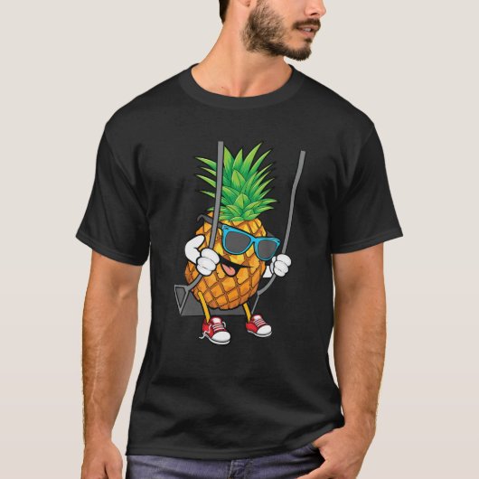 Funny Swinging Pineapple Lover Gift | Cute Swinger T-shirt (Voorkant)