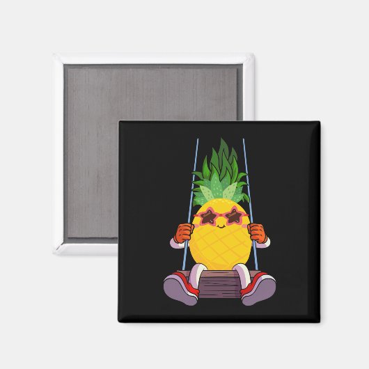 Funny Swinging Pineapple Swinger Magneet (Voorkant / Achterkant)