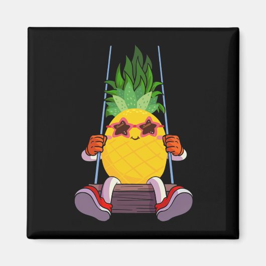 Funny Swinging Pineapple Swinger Magneet (Voorkant)