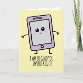 Funny Swipe Right Kawaii Phone Valentijnsdag Feestdagen Kaart (Voorkant)