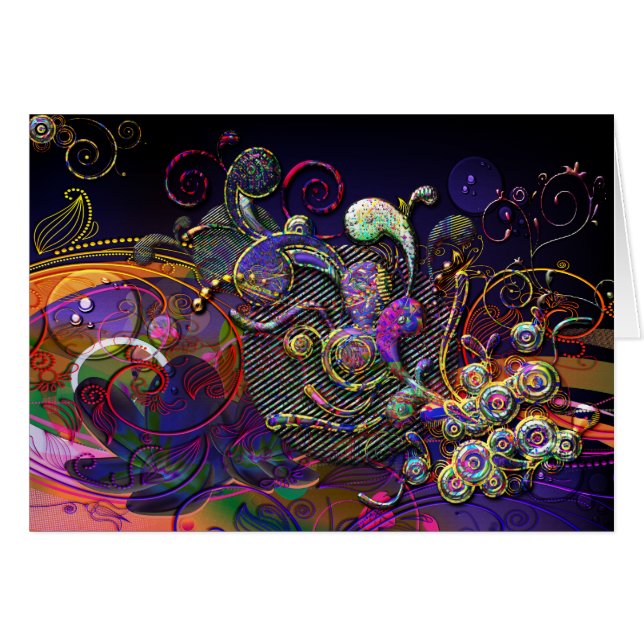 Funny Swirls Abstracte moderne kunst (Voorkant Horizontaal)