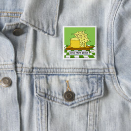 Funny Swiss Army Cheese Cartoon Button
