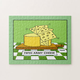 Funny Swiss Army Cheese Cartoon Legpuzzel