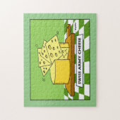 Funny Swiss Army Cheese Cartoon Legpuzzel (Verticaal)