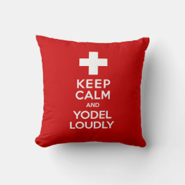 Funny Swiss Pillow - Keep Calm en Yodel Louly Kussen