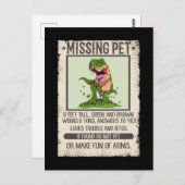 Funny T-Rex Dino Pet Dinosaur Joke Briefkaart (Voorkant / Achterkant)