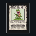 Funny T-Rex Dino Pet Dinosaur Joke Briefkaart<br><div class="desc">Funny T-Rex Dino Pet Dinosaur Joke.</div>