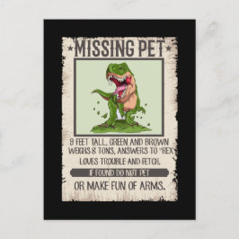 Funny T-Rex Dino Pet Dinosaur Joke Briefkaart