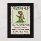 Funny T-Rex Dino Pet Dinosaur Joke Briefkaart (Voorkant)