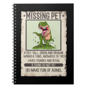 Funny T-Rex Dino Pet Dinosaur Joke Notitieboek