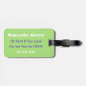 Funny t rex dinosaur cartoon bagagelabel (Achterkant horizontaal)