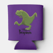 Funny t rex dinosaur cartoon blikjeskoeler (Achterkant)