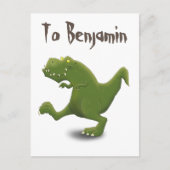 Funny t rex dinosaur cartoon briefkaart (Voorkant)