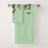 Funny T rex dinosaur cartoon humor Bad Handdoek (Insitu)