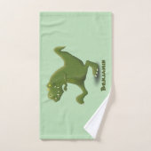 Funny T rex dinosaur cartoon humor Bad Handdoek (Handdoek)