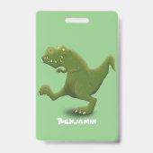 Funny T rex dinosaur cartoon humor Badge (Achterkant)