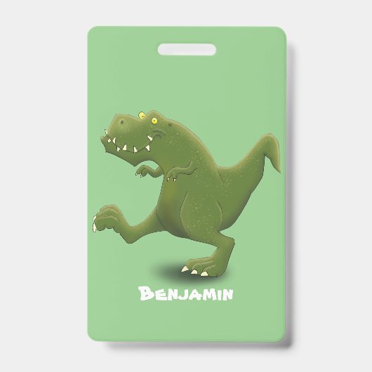 Funny T rex dinosaur cartoon humor Badge (Voorzijde)