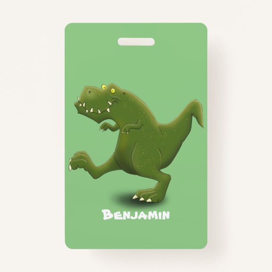 Funny T rex dinosaur cartoon humor Badge (Voorkant)