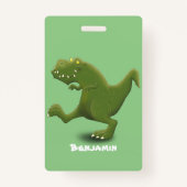 Funny T rex dinosaur cartoon humor Badge (Achterkant)