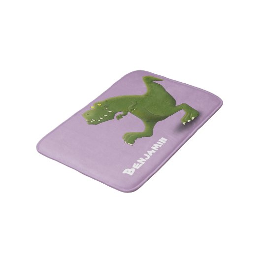 Funny T rex dinosaur cartoon humor Badmat (Gekanteld)