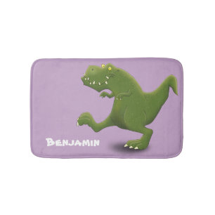 Funny T rex dinosaur cartoon humor Badmat