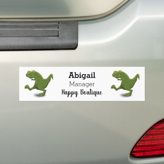 Funny T rex dinosaur cartoon humor Bumpersticker (Op auto)