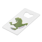 Funny T rex dinosaur cartoon humor Creditkaart Flessenopener (Achterkant Gekanteld)