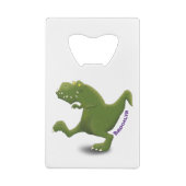 Funny T rex dinosaur cartoon humor Creditkaart Flessenopener (Achterkant)