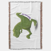 Funny T rex dinosaur cartoon humor Deken (Voorkant Verticaal)