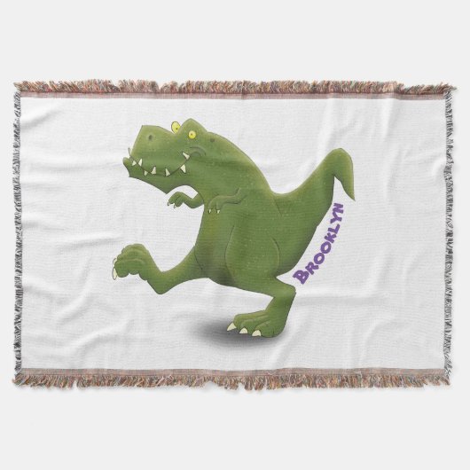 Funny T rex dinosaur cartoon humor Deken (Voorkant)