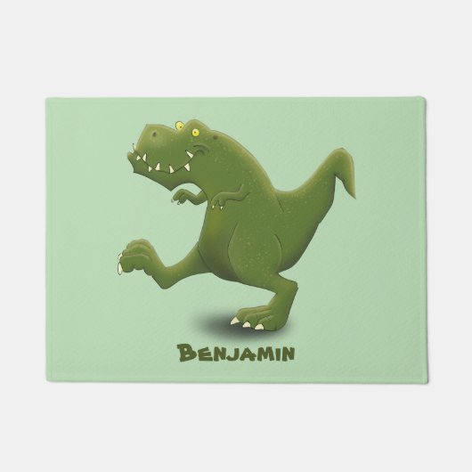 Funny T rex dinosaur cartoon humor Deurmat (Voorkant)