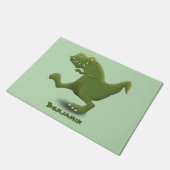 Funny T rex dinosaur cartoon humor Deurmat (Schuin)