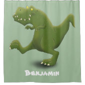 Funny T rex dinosaur cartoon humor Douchegordijn (Voorkant)