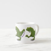Funny T rex dinosaur cartoon humor Espresso Kop (Voorkant rechts)