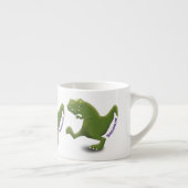Funny T rex dinosaur cartoon humor Espresso Kop (Rechts)