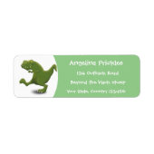 Funny T rex dinosaur cartoon humor Etiket (Voorkant)