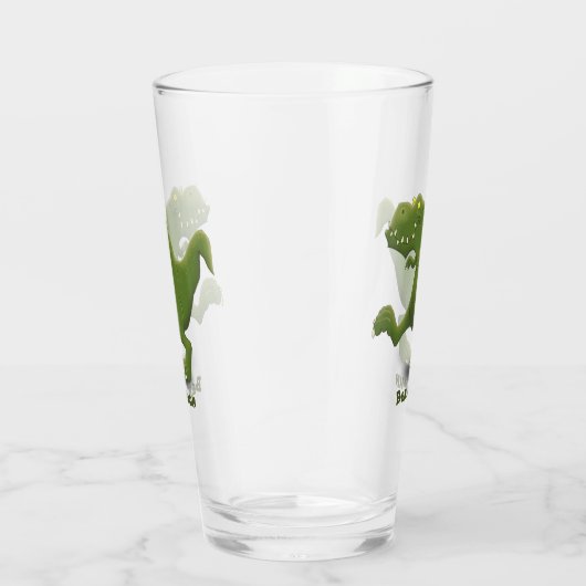 Funny T rex dinosaur cartoon humor Glas (Rechts)