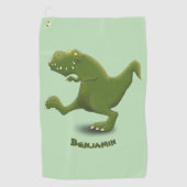 Funny T rex dinosaur cartoon humor Golfhanddoek (Voorkant)