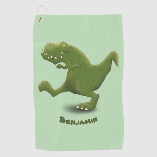Funny T rex dinosaur cartoon humor Golfhanddoek (Voorkant)