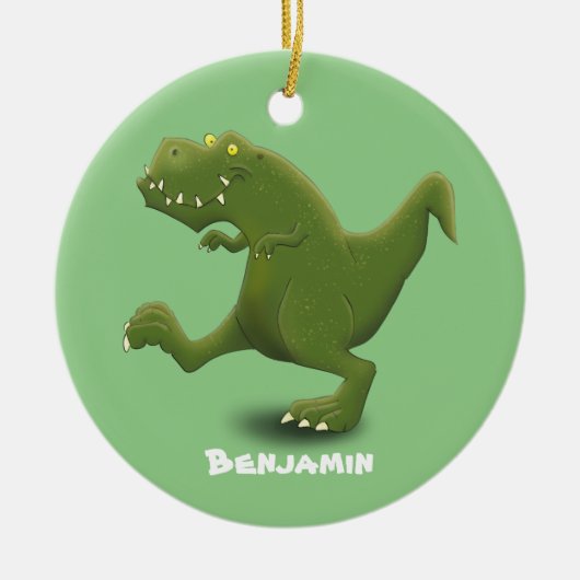 Funny T rex dinosaur cartoon humor Keramisch Ornament (Voorkant)