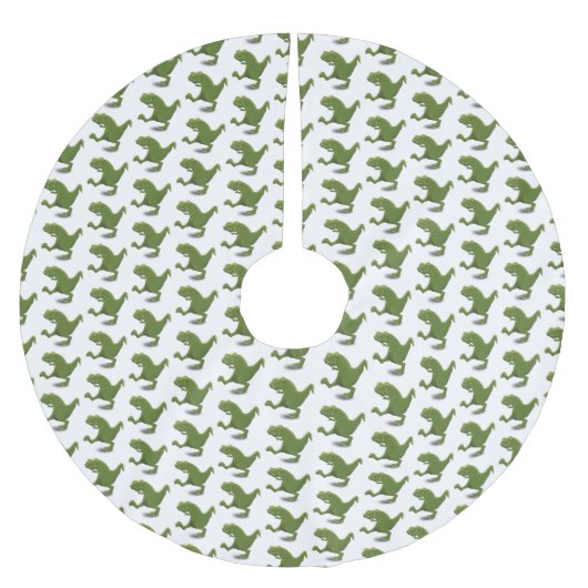 Funny T rex dinosaur cartoon humor Kerstboom Rok (Voorkant)