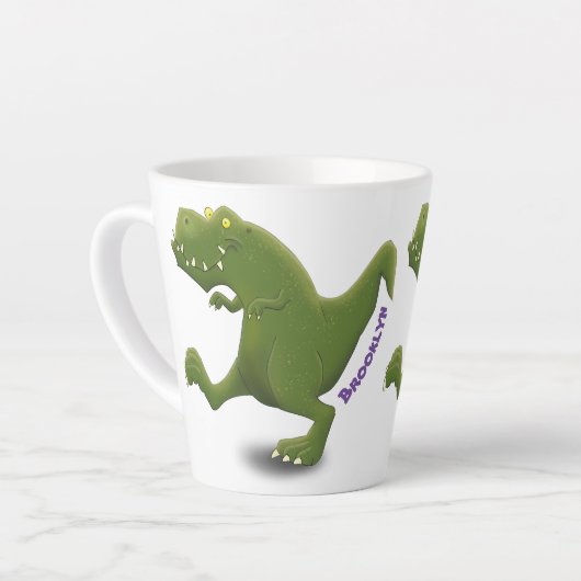 Funny T rex dinosaur cartoon humor Latte Mok (Linkerhoek)