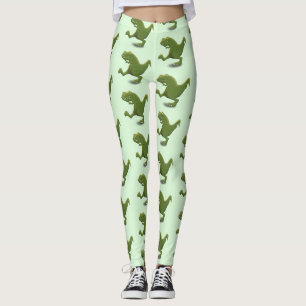 Funny T rex dinosaur cartoon humor Leggings