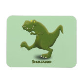 Funny T rex dinosaur cartoon humor Magneet (Horizontaal)