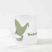 Funny T rex dinosaur cartoon humor Matglas Koffiemok (Voorkant links)