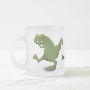 Funny T rex dinosaur cartoon humor Matglas Koffiemok