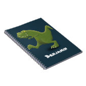 Funny T rex dinosaur cartoon humor Notitieboek (Rechterzijde)