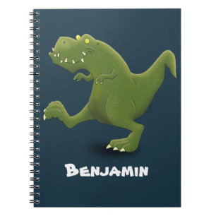Funny T rex dinosaur cartoon humor Notitieboek