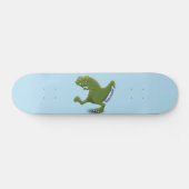 Funny T rex dinosaur cartoon humor Persoonlijk Skateboard (Horizontaal)