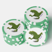 Funny T rex dinosaur cartoon humor Poker Chips (Opstapeling)